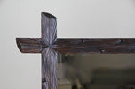 19TH CENTURY, AUSTRIA, BLACK FOREST, WALL MIRROR, HAND CARVED