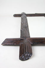 19TH CENTURY, AUSTRIA, BLACK FOREST, WALL MIRROR, HAND CARVED