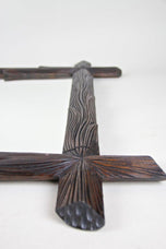 19TH CENTURY, AUSTRIA, BLACK FOREST, WALL MIRROR, HAND CARVED