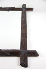 19TH CENTURY, AUSTRIA, BLACK FOREST, WALL MIRROR, HAND CARVED