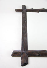 19TH CENTURY, AUSTRIA, BLACK FOREST, WALL MIRROR, HAND CARVED