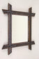 19TH CENTURY, AUSTRIA, TRAMP ART, WALL MIRROR, NOTCH CUT, CIRCA 1880
