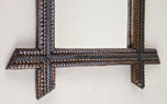 19TH CENTURY, AUSTRIA, TRAMP ART, WALL MIRROR, NOTCH CUT, CIRCA 1880