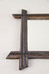 19TH CENTURY, AUSTRIA, TRAMP ART, WALL MIRROR, NOTCH CUT, CIRCA 1880