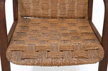 MID CENTURY, FRANCE, PAIR OF ARMCHAIRS, WOVEN ROPE