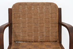 MID CENTURY, FRANCE, PAIR OF ARMCHAIRS, WOVEN ROPE