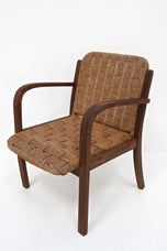 MID CENTURY, FRANCE, PAIR OF ARMCHAIRS, WOVEN ROPE