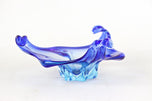 MID-CENTURY, ITALY, MURANO GLASS BOWL, SOMMERSO, BLUE, 1960