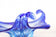 MID-CENTURY, ITALY, MURANO GLASS BOWL, SOMMERSO, BLUE, 1960