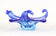MID-CENTURY, ITALY, MURANO GLASS BOWL, SOMMERSO, BLUE, 1960