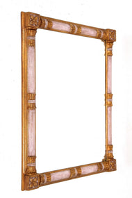 MID CENTURY, ITALY, GIlt WALL MIRROR, HANDCARVED, CA 1950