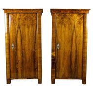 19TH CENTURY, AUSTRIA, BIEDERMEIER NUTWOOD CABINETS, CIRCA 1830