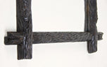 19TH CENTURY, AUSTRIA, BLACK FOREST WALL MIRROR, HAND CARVED, RUSTIC