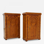 19TH CENTURY, CZECH REPUBLIC, BIEDERMEIER CABINETS, ASHWOOD, INLAY