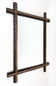 19TH CENTURY, AUSTRIA, TRAMP ART, WALL MIRROR, HANDCARVED, 1880