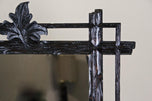 19TH CENTURY, AUSTRIA, BLACK FOREST WALL MIRROR, RUSTIC, HAND CARVED