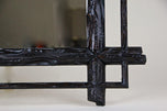 19TH CENTURY, AUSTRIA, BLACK FOREST WALL MIRROR, RUSTIC, HAND CARVED