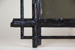 19TH CENTURY, AUSTRIA, BLACK FOREST WALL MIRROR, RUSTIC, HAND CARVED