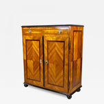 18TH CENTURY, AUSTRIA, HALFCABINET, CHERRYWOOD, TRUMEAU, CIRCA 1780