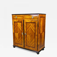 18TH CENTURY, AUSTRIA, HALFCABINET, CHERRYWOOD, TRUMEAU, CIRCA 1780