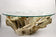 21ST CENTURY, INDONESIA, ROUND TEAK ROOT COFFEE TABLE, GLASS PLATE, ORGANIC MODERN, 2024