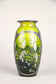 LOETZ WITWE GLASS VASE, CYTISUS YELLOW, SILVER OVERLAY, BOHEMIA, 1902