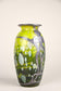 LOETZ WITWE GLASS VASE, CYTISUS YELLOW, SILVER OVERLAY, BOHEMIA, 1902