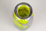 LOETZ WITWE GLASS VASE, CYTISUS YELLOW, SILVER OVERLAY, BOHEMIA, 1902