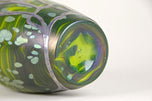 LOETZ WITWE GLASS VASE, CYTISUS YELLOW, SILVER OVERLAY, BOHEMIA, 1902