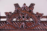 19TH CENTURY, GERMANY, BLACK FOREST RUSTIC WALL MIRROR, HAND CARVED, CIRCA 1880