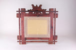 19TH CENTURY, GERMANY, BLACK FOREST RUSTIC WALL MIRROR, HAND CARVED, CIRCA 1880
