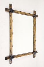 19TH CENTURY, AUSTRIA, BLACK FOREST, WALL MIRROR, LIGHT BROWN