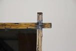 19TH CENTURY, AUSTRIA, BLACK FOREST WALL MIRROR, RUSTIC, BLACK ACCENTS
