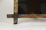 19TH CENTURY, AUSTRIA, BLACK FOREST WALL MIRROR, RUSTIC, BLACK ACCENTS