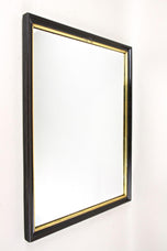 20TH CENTURY, AUSTRIA, ART DECO, BLACK LACQUERED, WALL MIRROR