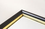 20TH CENTURY, AUSTRIA, ART DECO, BLACK LACQUERED, WALL MIRROR
