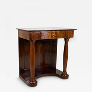 19TH CENTURY, AUSTRIA, BIEDERMEIER, WALL CONSOLE TABLE, NUTWOOD, 1860