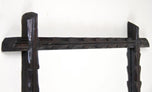 19TH CENTURY, AUSTRIA, BLACK FOREST, WALL MIRROR, HAND CARVED, RUSTIC