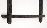 19TH CENTURY, AUSTRIA, BLACK FOREST, WALL MIRROR, HAND CARVED, RUSTIC