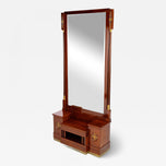 20TH CENTURY, ART NOUVEAU, MAHOGANY, MIRROR, CONSOLE