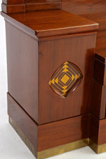 20TH CENTURY, ART NOUVEAU, MAHOGANY, MIRROR, CONSOLE