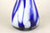MID CENTURY, ITALY, MURANO GLASS, DARK BLUE, WHITE, VASE