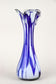 MID CENTURY, ITALY, MURANO GLASS, DARK BLUE, WHITE, VASE