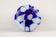 MID CENTURY, ITALY, MURANO GLASS, DARK BLUE, WHITE, VASE