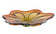 20TH CENTURY, ITALY, MURANO GLASS, CENTERPIECE, BOWL, RED, AMBER