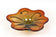 20TH CENTURY, ITALY, MURANO GLASS, CENTERPIECE, BOWL, RED, AMBER