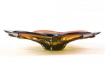 20TH CENTURY, ITALY, MURANO GLASS, CENTERPIECE, BOWL, RED, AMBER