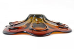 20TH CENTURY, ITALY, MURANO GLASS, CENTERPIECE, BOWL, RED, AMBER