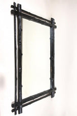 19TH CENTURY, AUSTRIA, BLACK FOREST WALL MIRROR, RUSTIC, DOUBLE FRAMED, CIRCA 1880