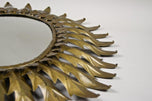 20TH CENTURY, FRANCE, ART DECO, SUNBURST, WALL MIRROR, OVAL, C1920
